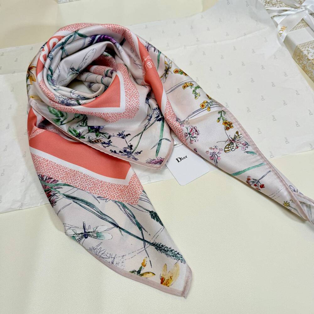 Dior Floral Square Scarf - Picture 9 of 9